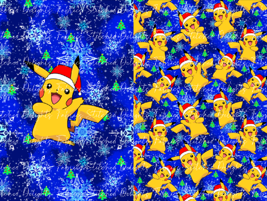 Christmas Pika Santa Sack Panel