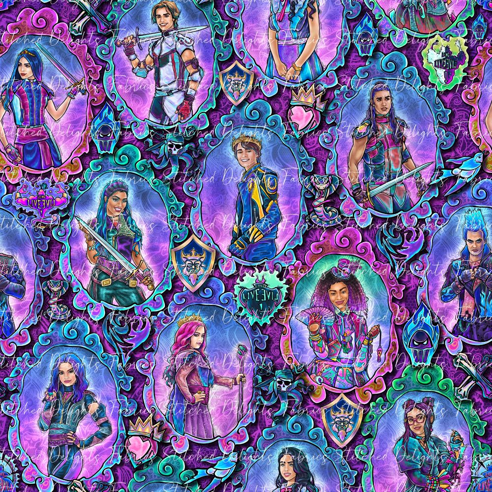 Descendants Portraits Purple