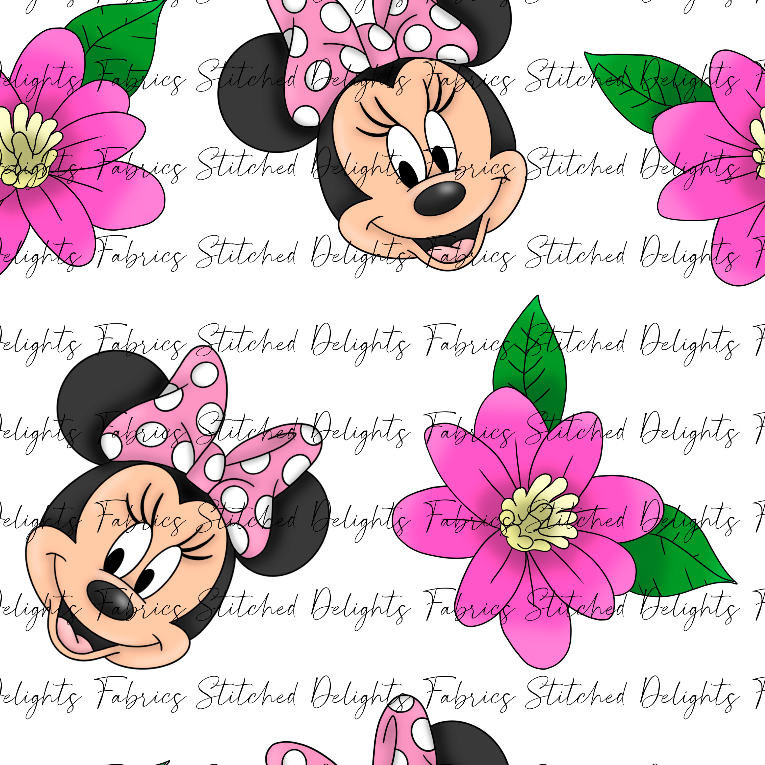 Minnie Floral Clear Vinyl