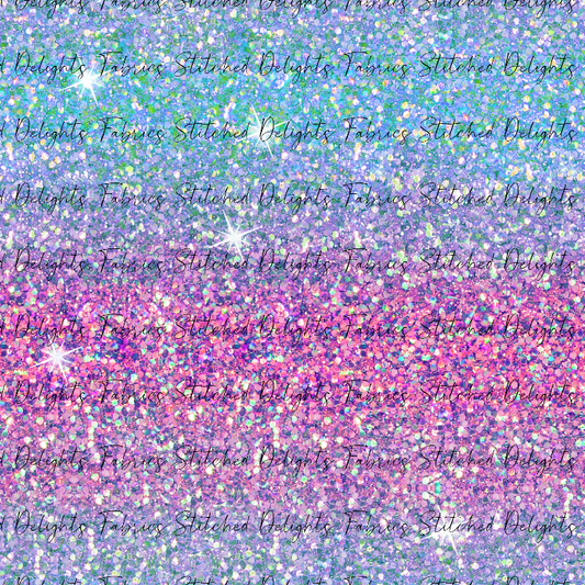 Pink Blue Ombre Glitter