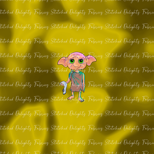 Arry Potta Dobby Gold Flames Panel