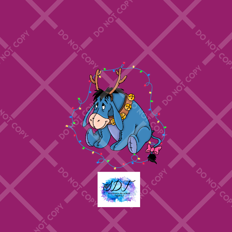 Eeyore Christmas Lights Panel