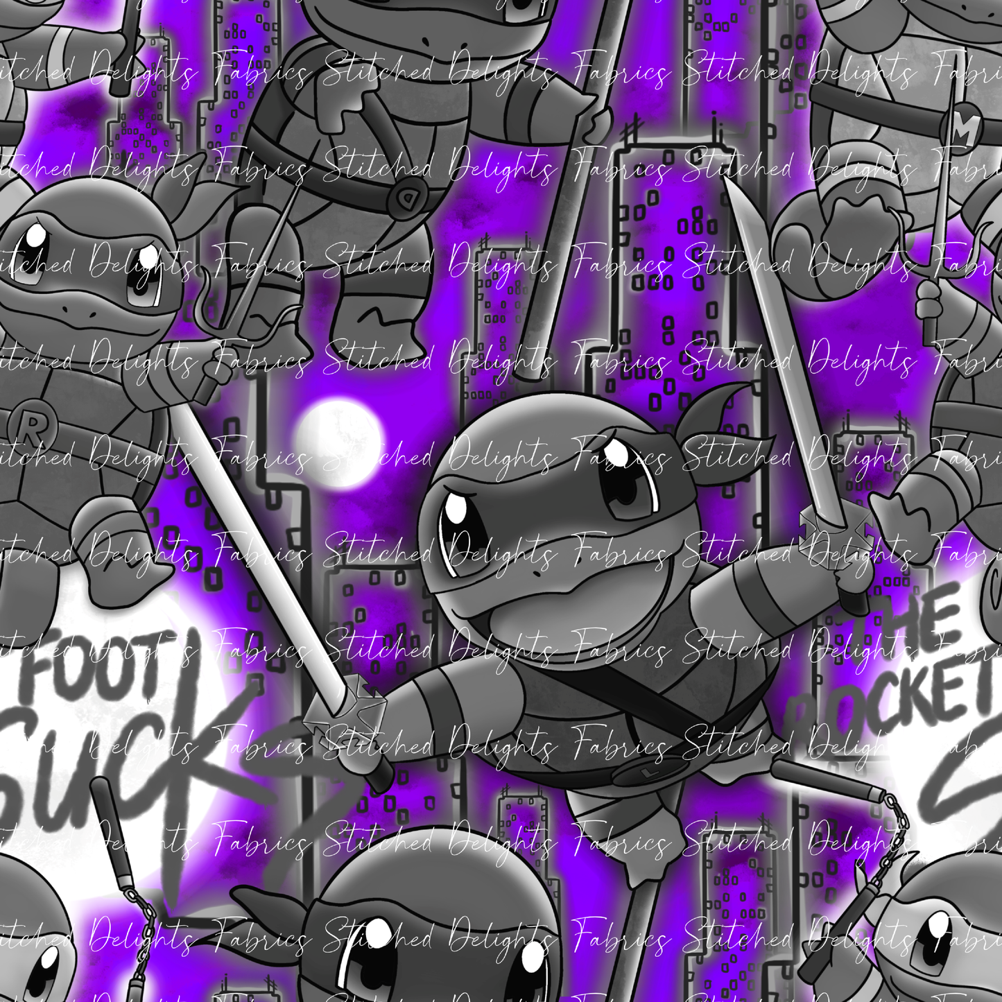 Ninja Squirtles Rocket Foot Sucks Purple