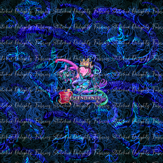 Descendants Neon Blue Symbols Panel