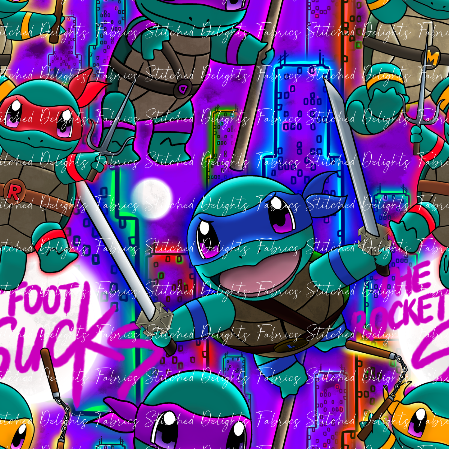 Ninja Squirtles Rocket Foot Sucks Purple Colour