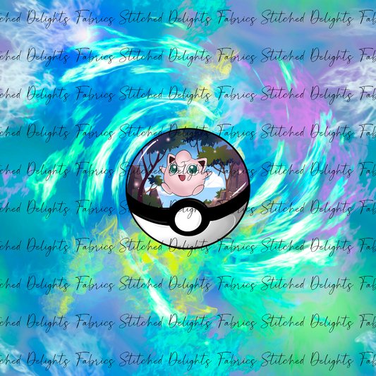 Poke Balls Habitats Jigglypuff Swirls Panel