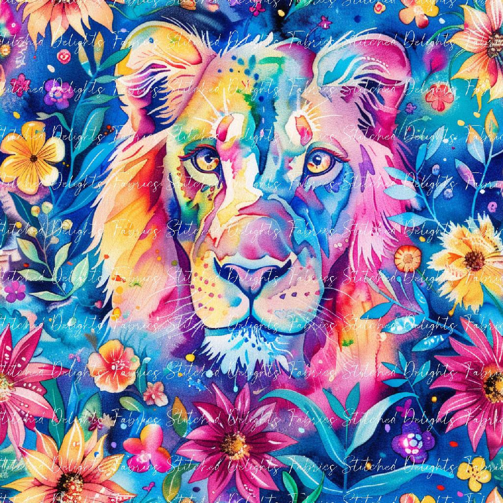 Floral Animals Lion