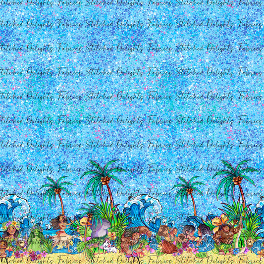 Moana 2 Sparkling Sea Border Print