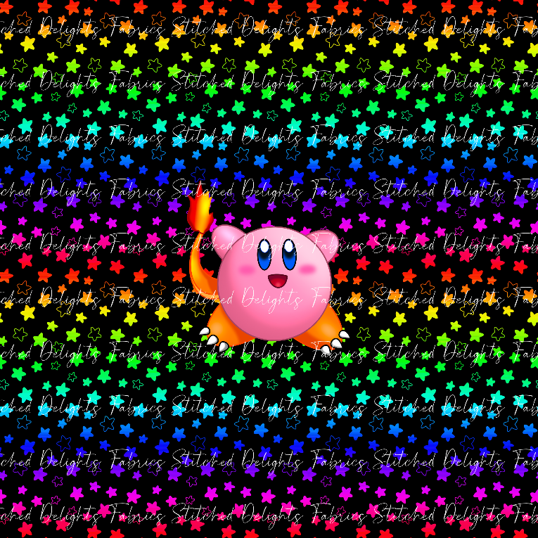 Kirby Dress Up Rainbow Stars Charmy Panel