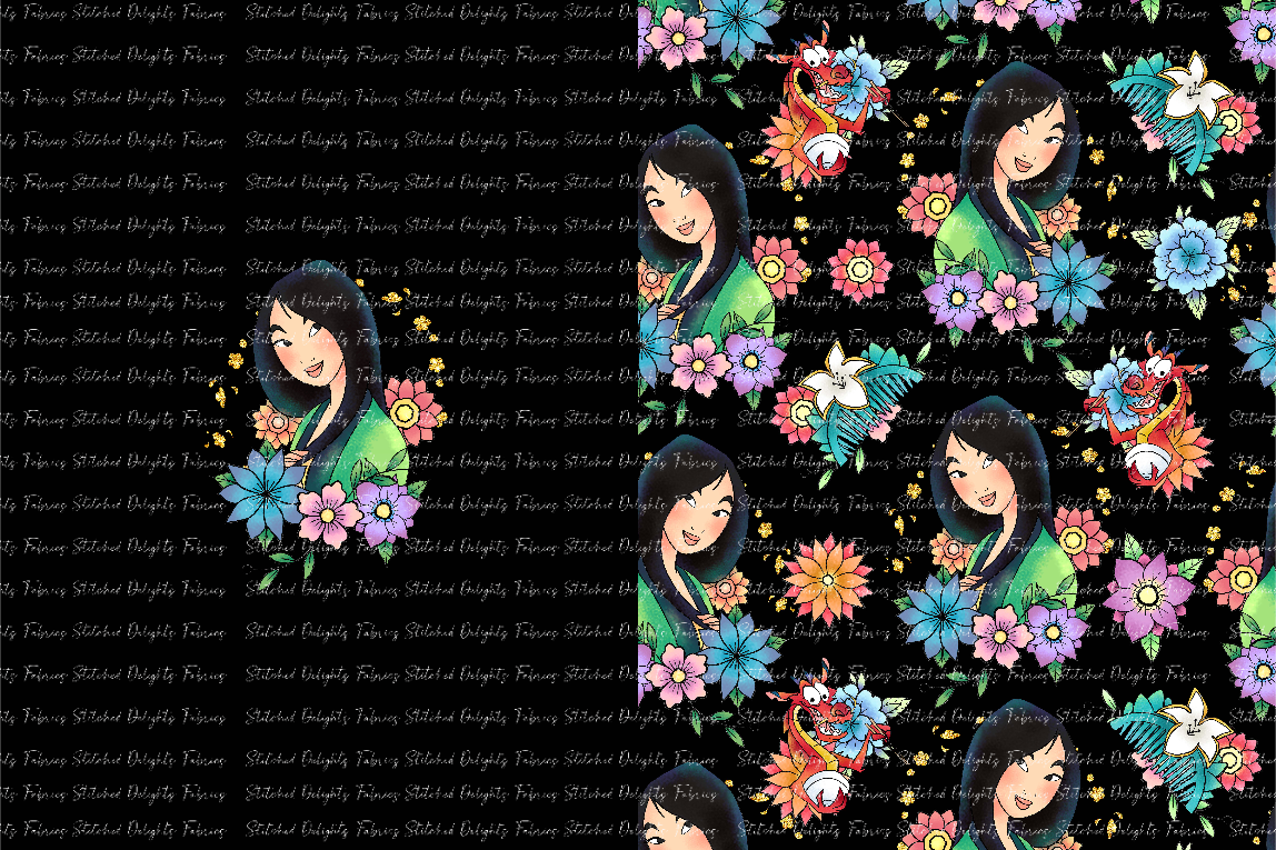 Princess Tattoos Mulan Blanket Panels