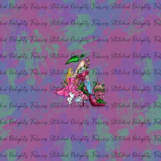 Princess Heels Dark Paint Splats Aurora & Elsa Panel