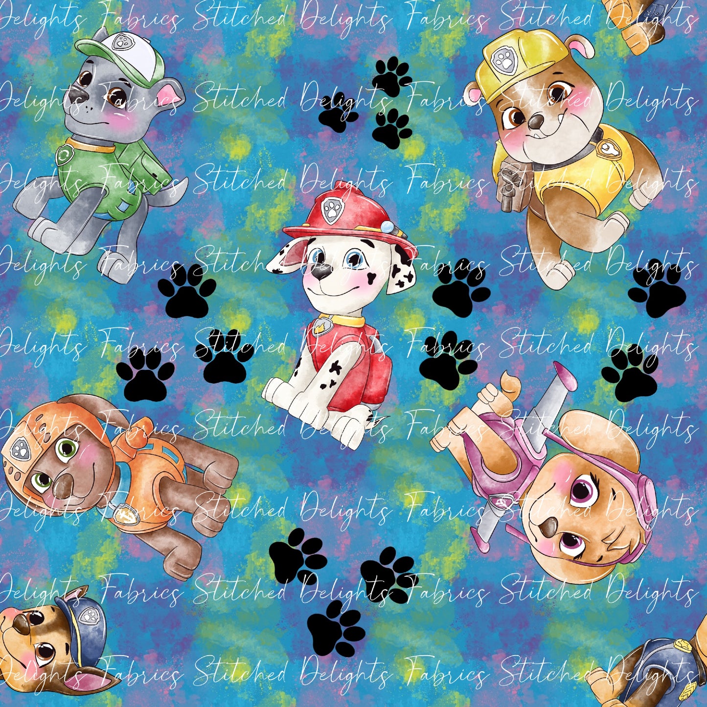 Watercolour Paw Patrol Blue