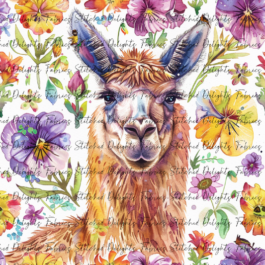 Floral Animals Alpaca 2