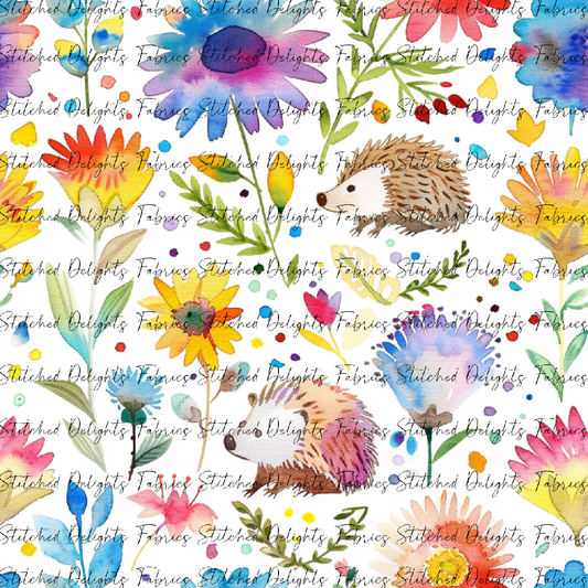 Floral Animals Hedgehog