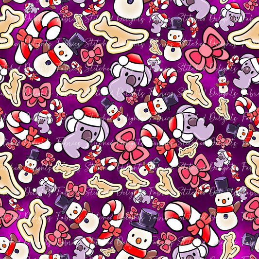 Aussie Christmas Decorations Purple