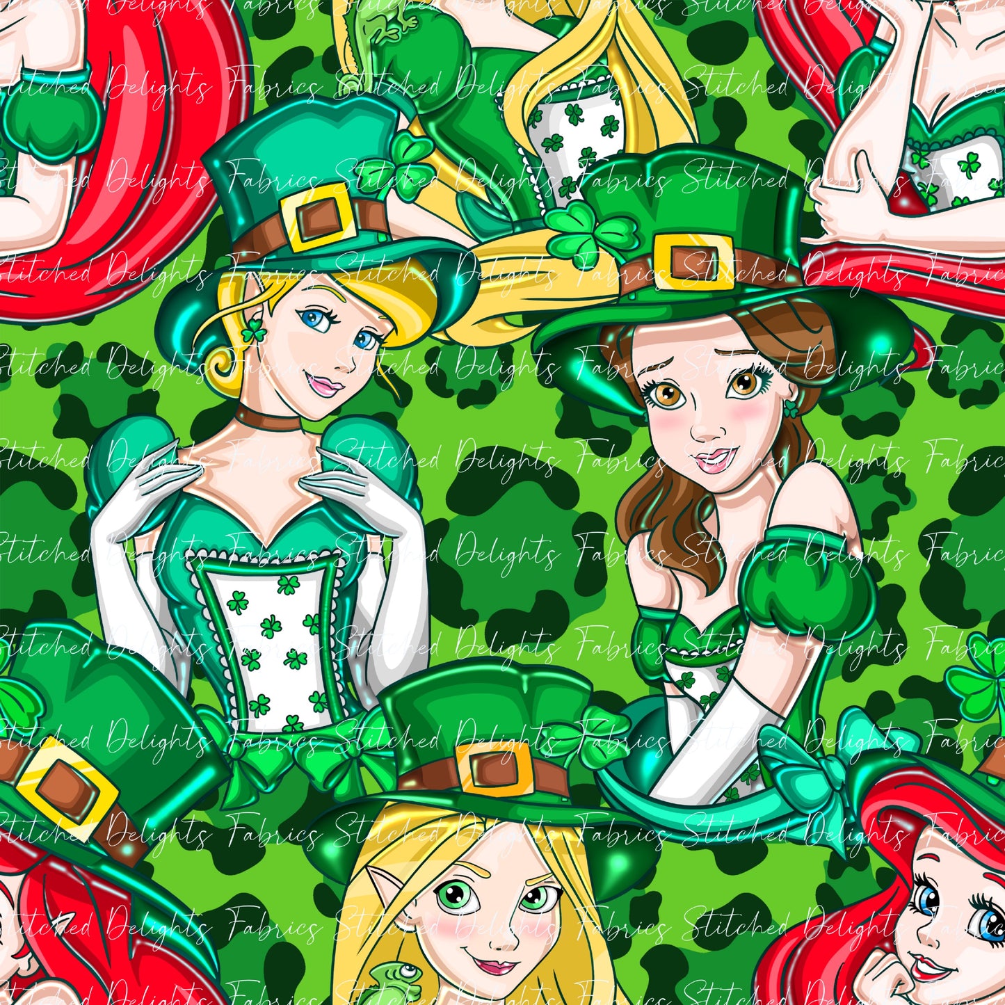 St Patricks Princesses Green Spots