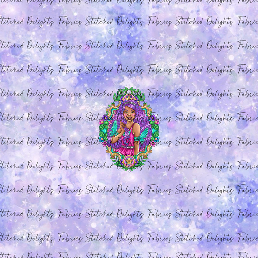 Barbie's Magical Touch Brooklyn Barbie Blue Silver Sparkles Panel
