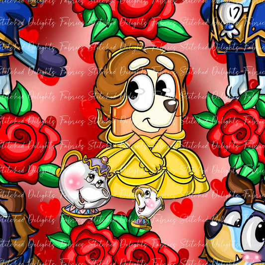 Pups Dress Ups Belle & Beast Red