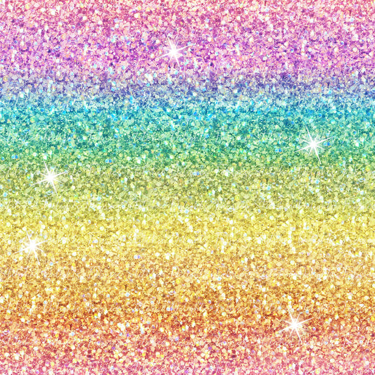 Pastel Rainbow Ombre Glitter