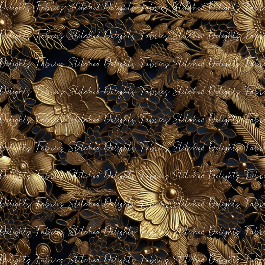 3D Flowers Gold 2