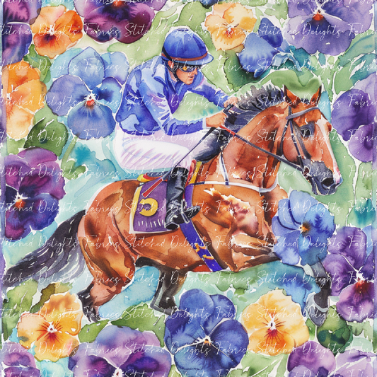 Floral Animals Race Horse 2