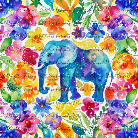 Floral Animals Elephants 4