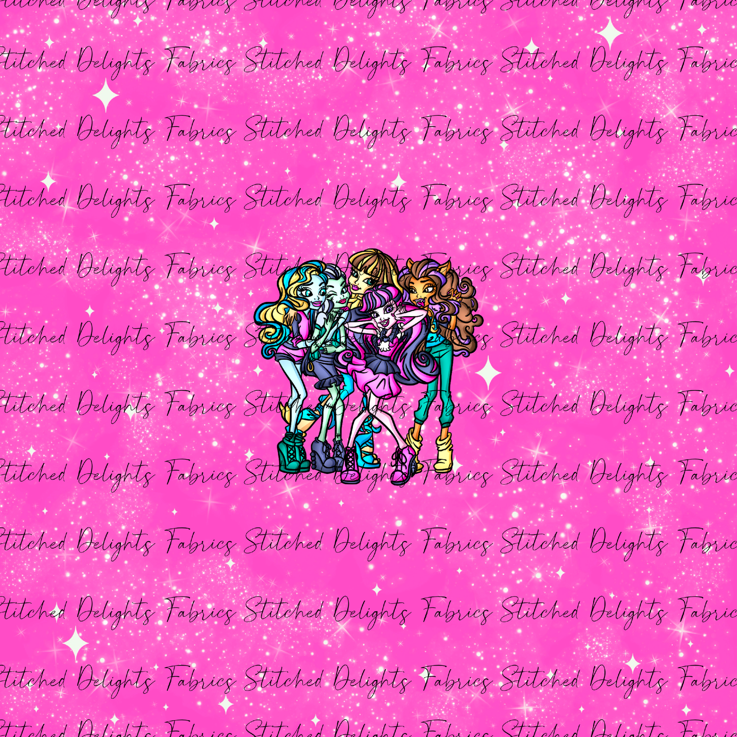 Monster High Group Pink Shimmer Panel