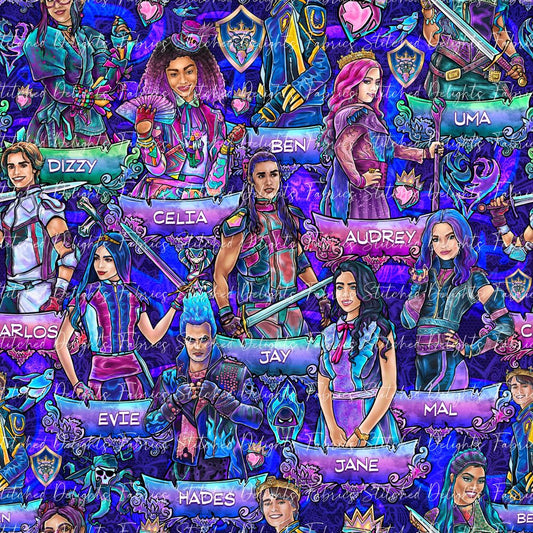 Descendants Stacked Banners Violet