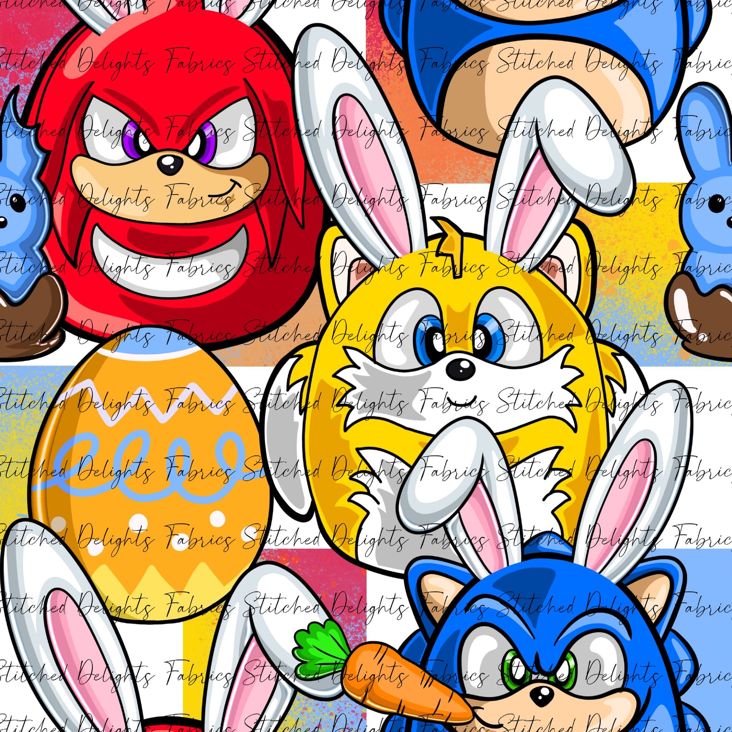 Sonic Easter Colourful White Checkers