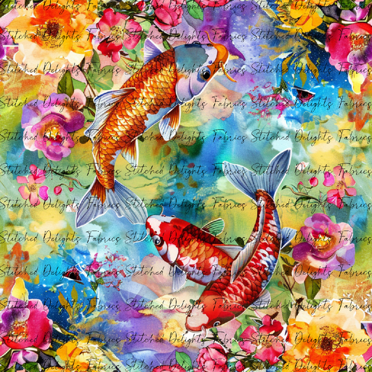 Floral Animals Koi