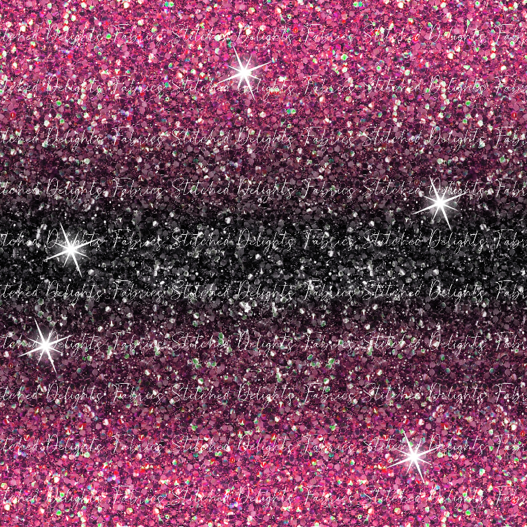 Black Pink Ombre Glitter