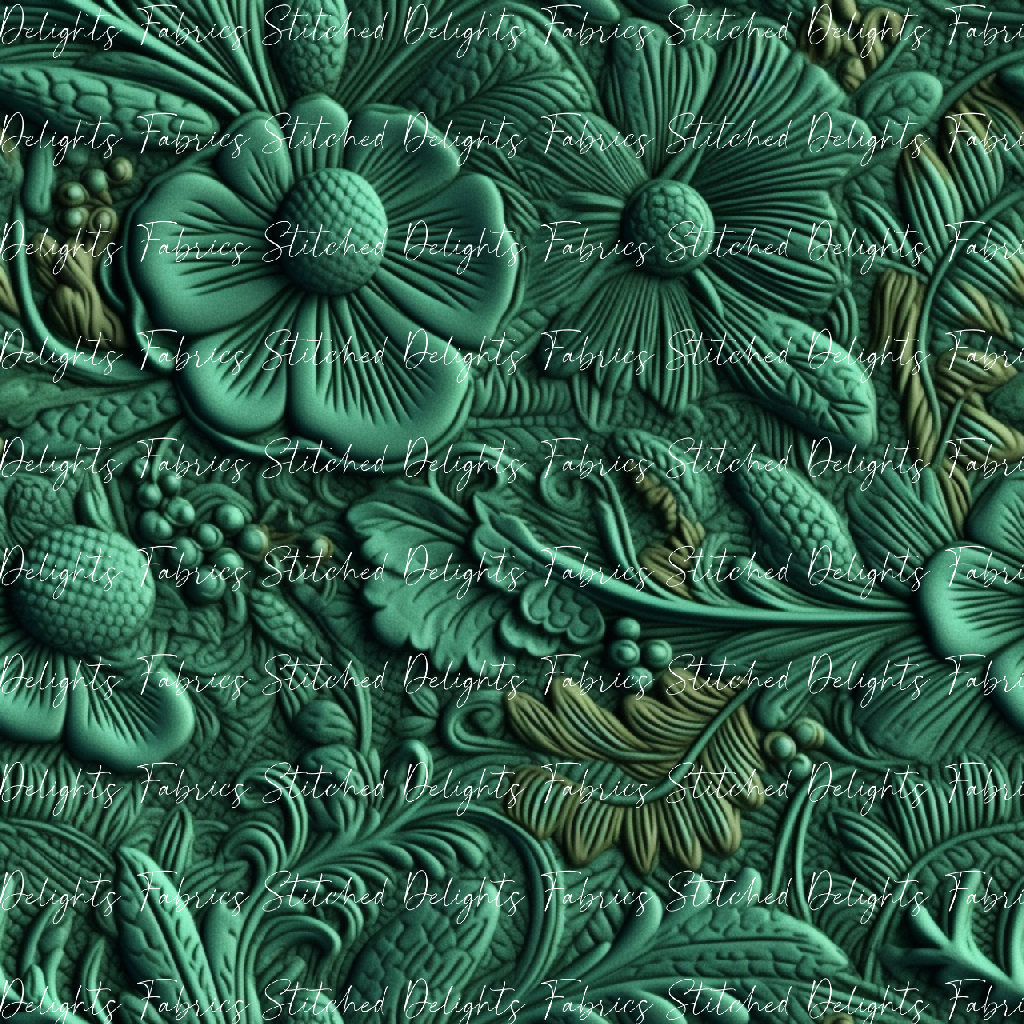 3D Flowers Green 3