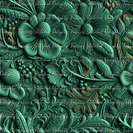 3D Flowers Green 3