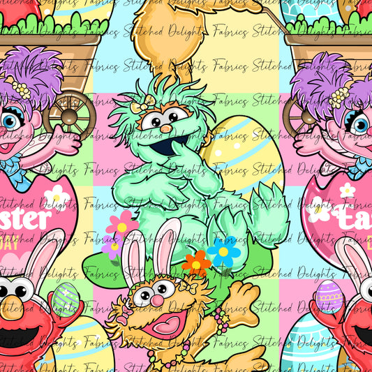 Sesame St Easter Pastel Checkers