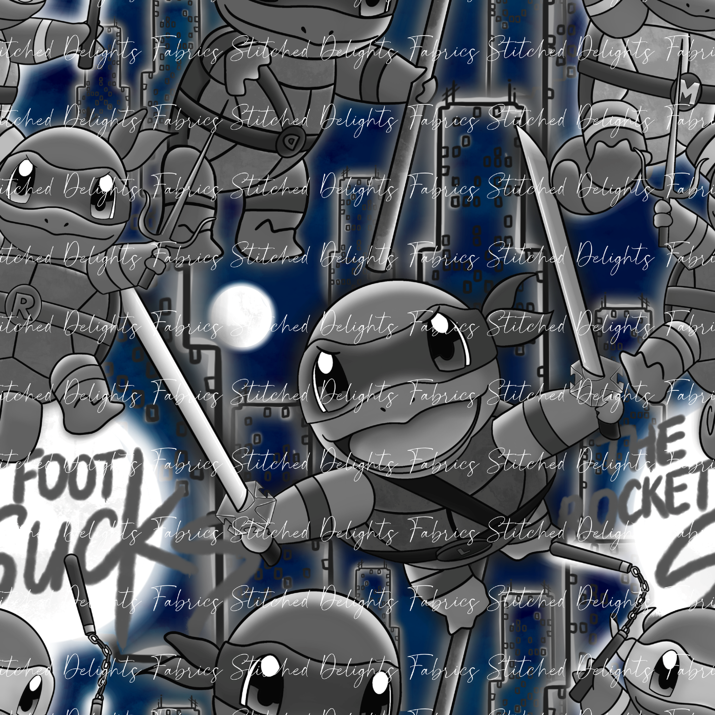 Ninja Squirtles Rocket Foot Sucks Navy Blue