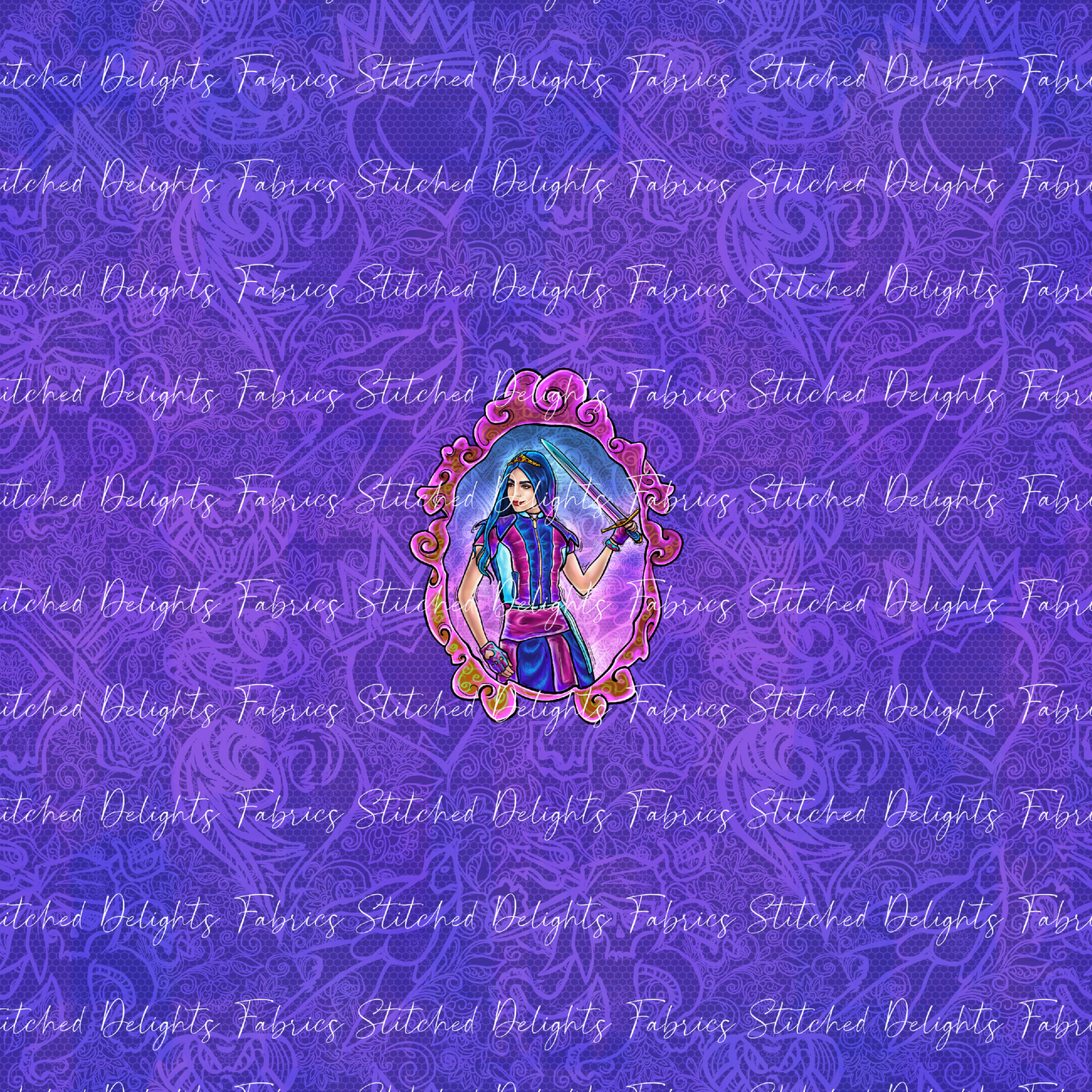 Descendants Purple Evie Portrait Panel