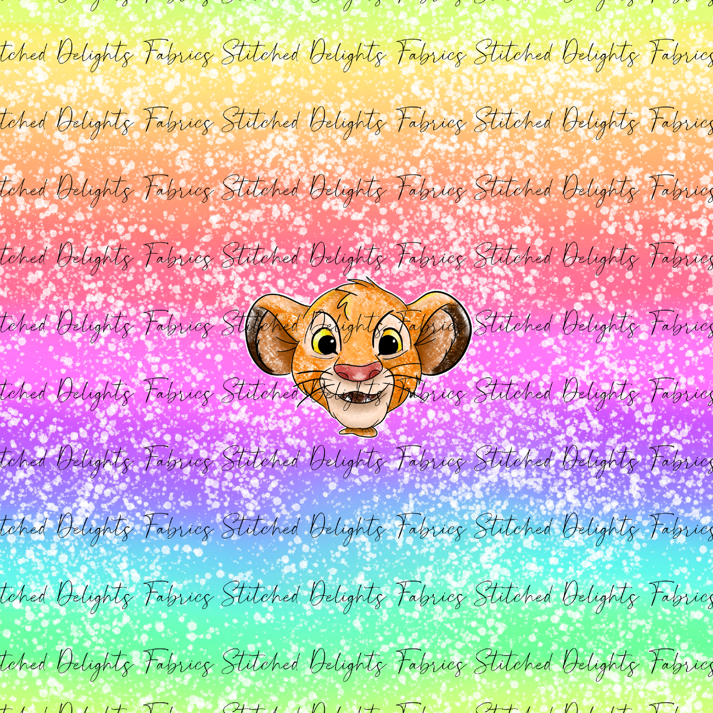 Air Heads Rainbow Splatter Lion Cub Panel