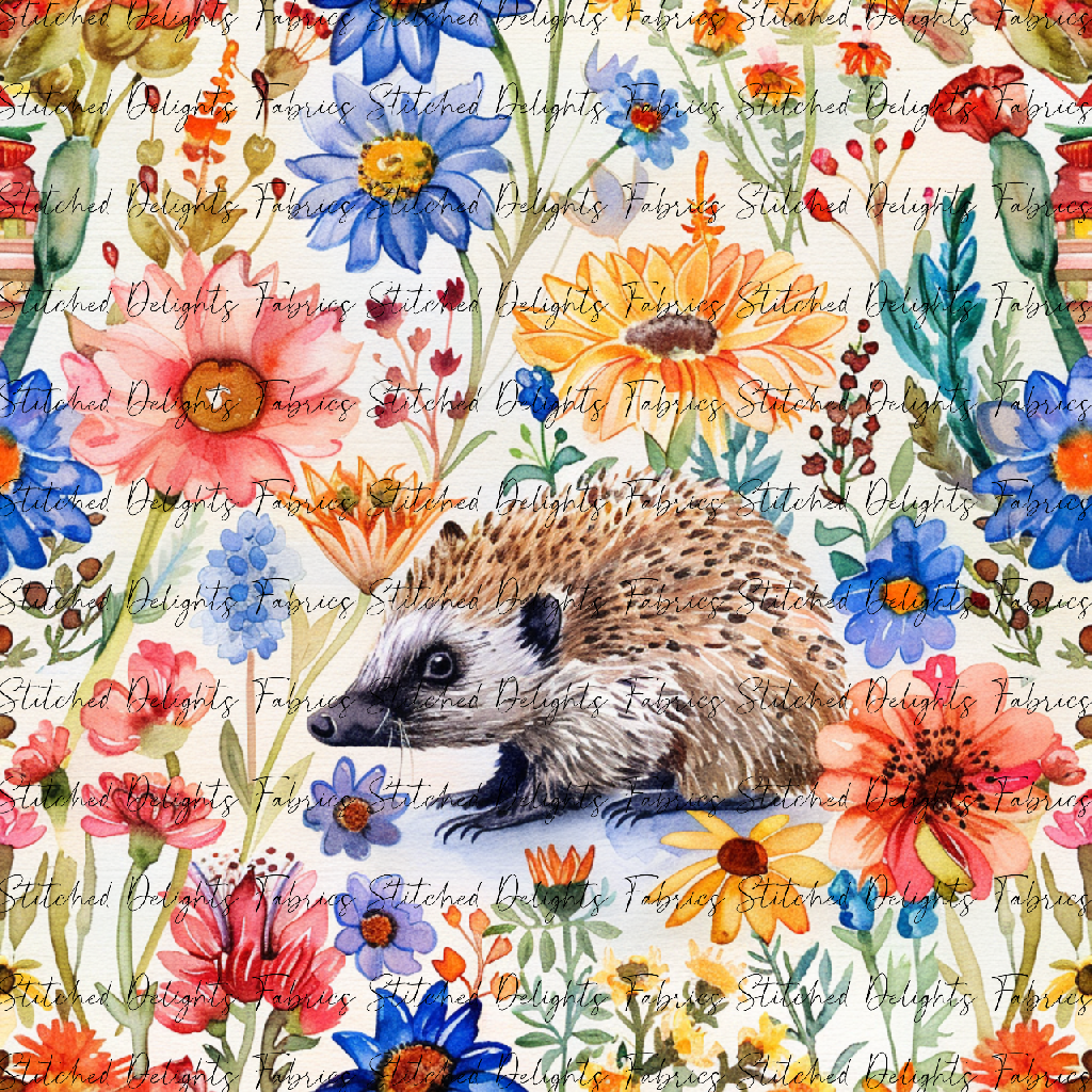 Floral Animals Hedgehog 2