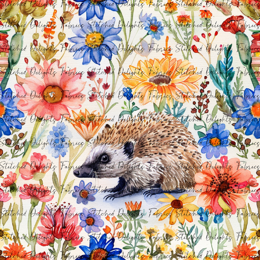 Floral Animals Hedgehog 2