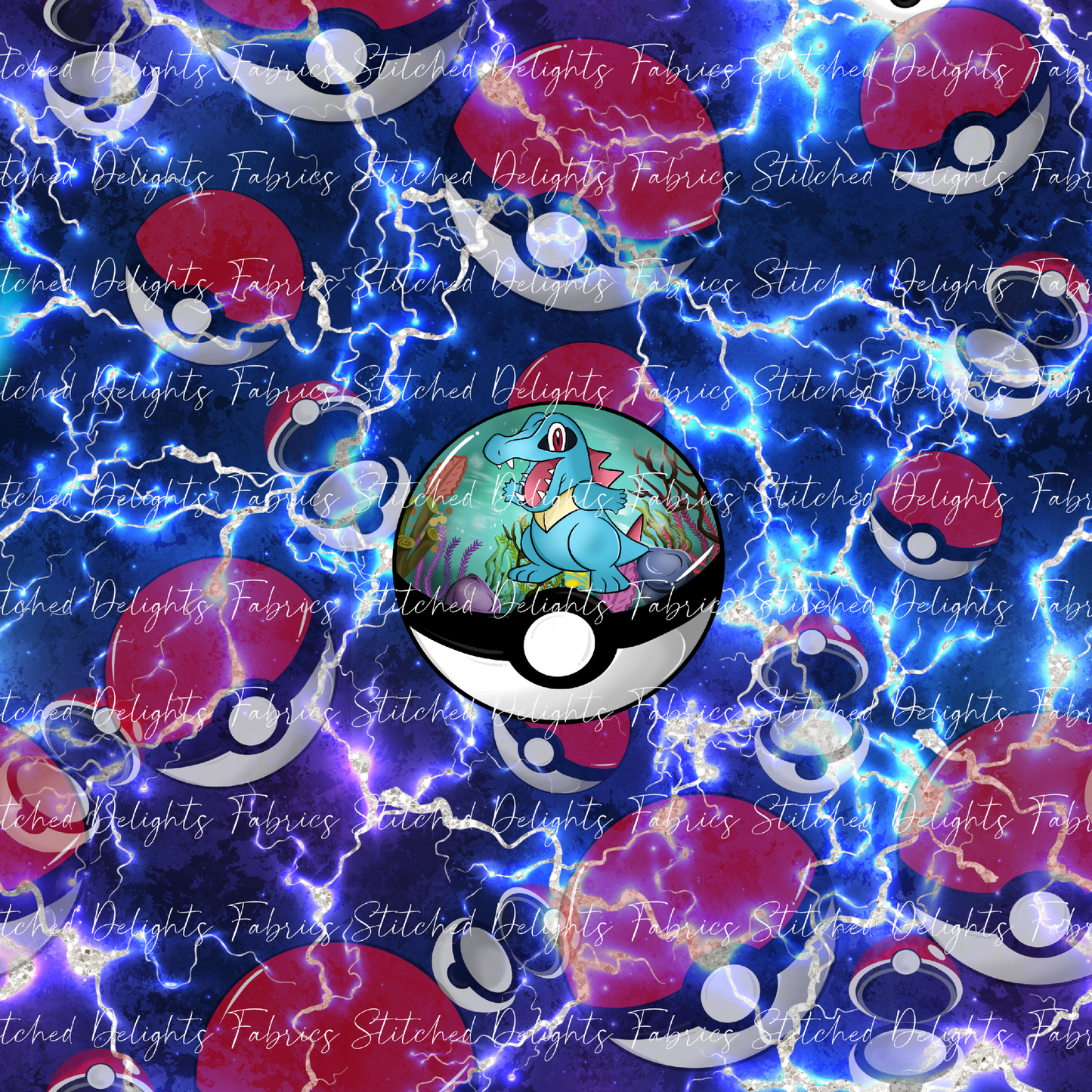 Poke Balls Habitats Totodile Lightning Panel