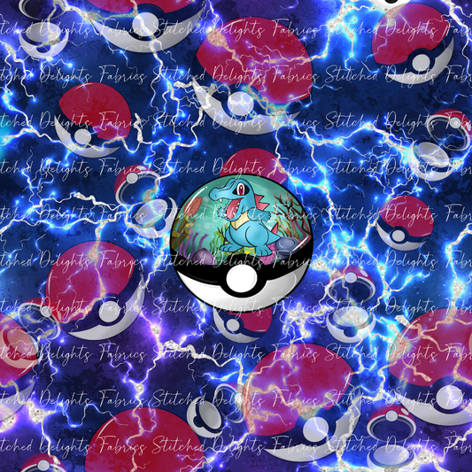 Poke Balls Habitats Totodile Lightning Panel