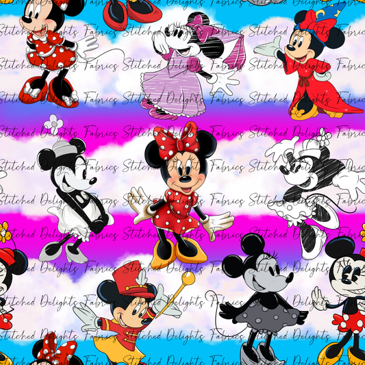 Minnie Through The Ages Pink & Blue