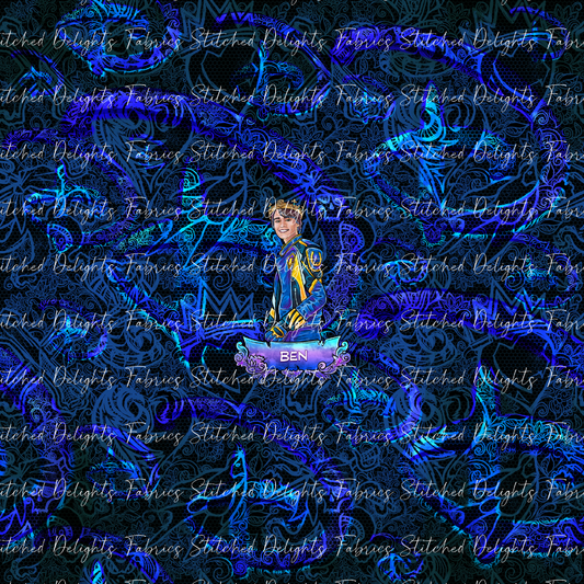 Descendants Neon Blue Ben Panel