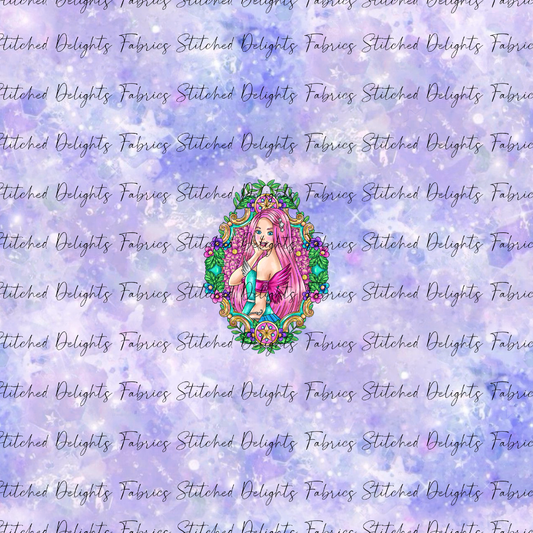 Barbie's Magical Touch Malibu Barbie Blue Silver Sparkles Panel