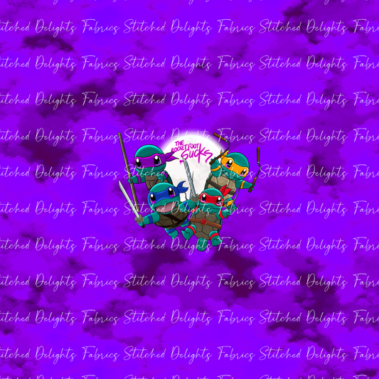 Ninja Squirtles Rocket Foot Sucks Purple Panel