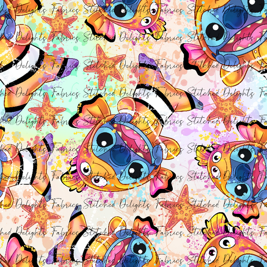 Stitch Cosplay Clown Fish Rainbow