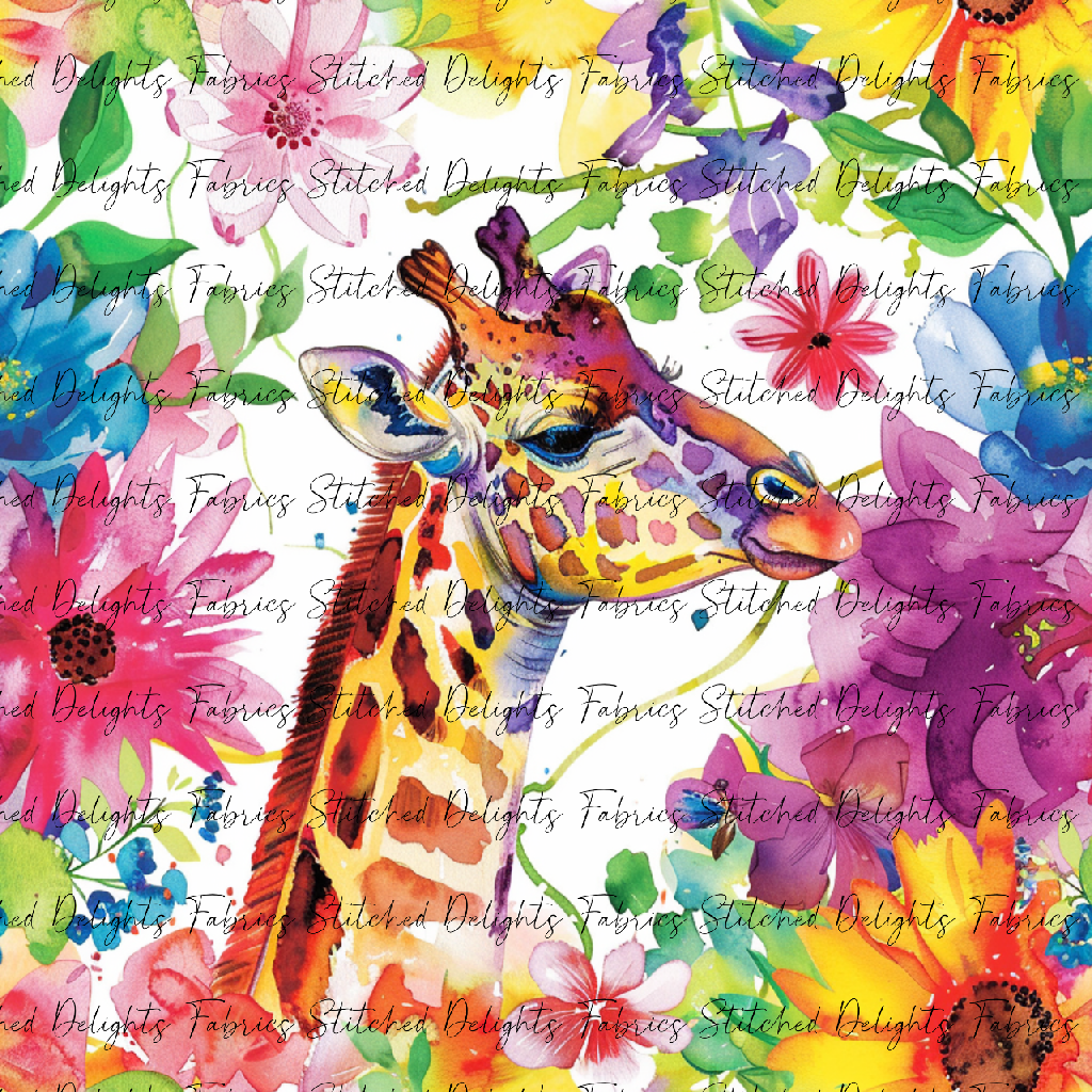 Floral Animals Giraffe 3