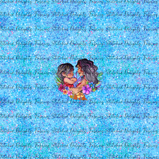 Moana 2 Sparkling Sea Sisters Floral Panel