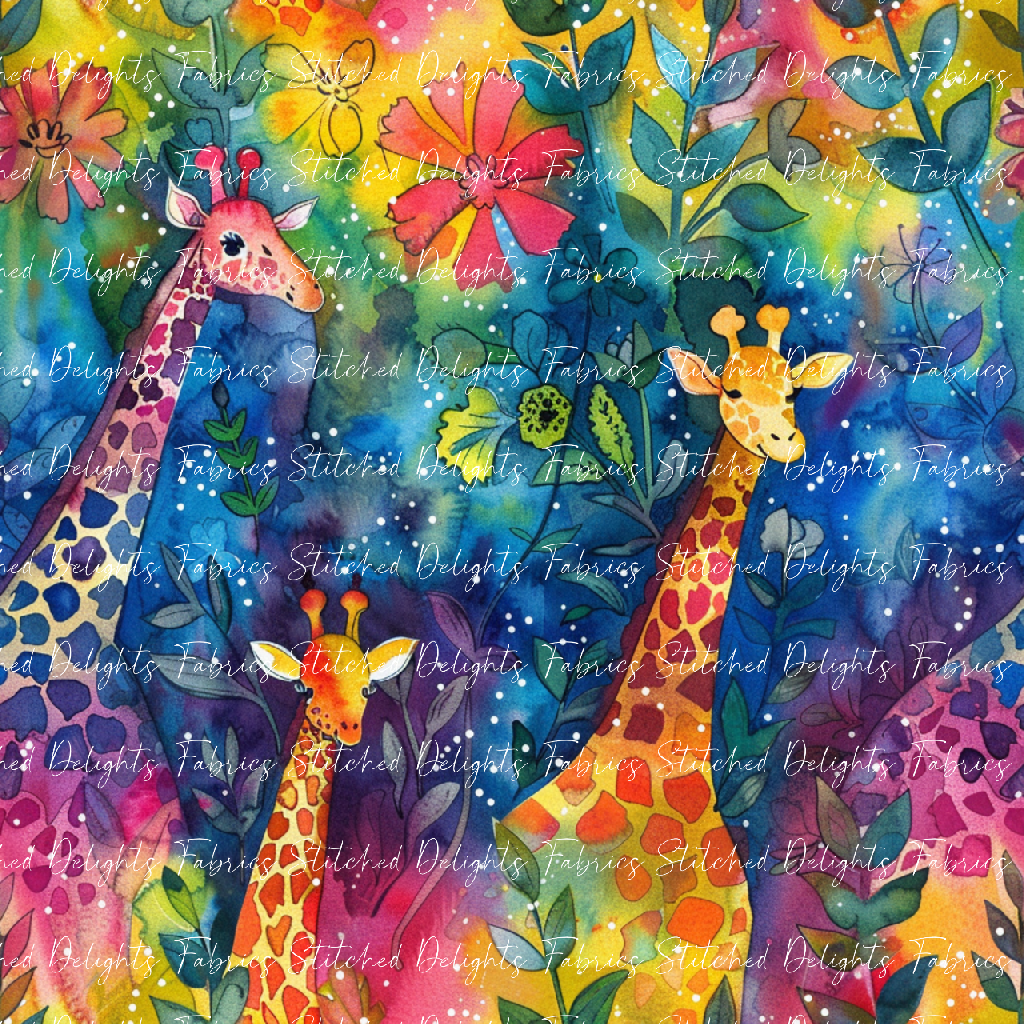 Floral Animals Giraffe 4