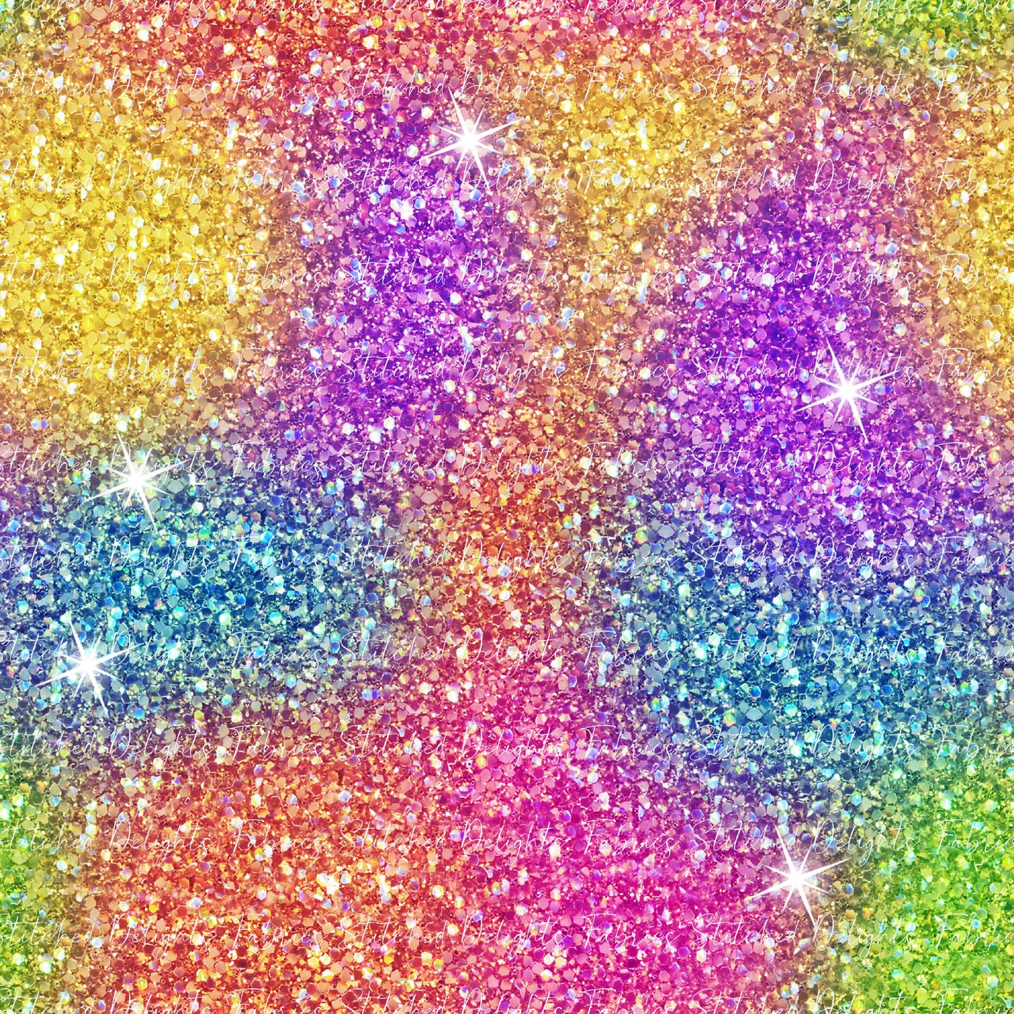 Bright Rainbow Patches Glitter